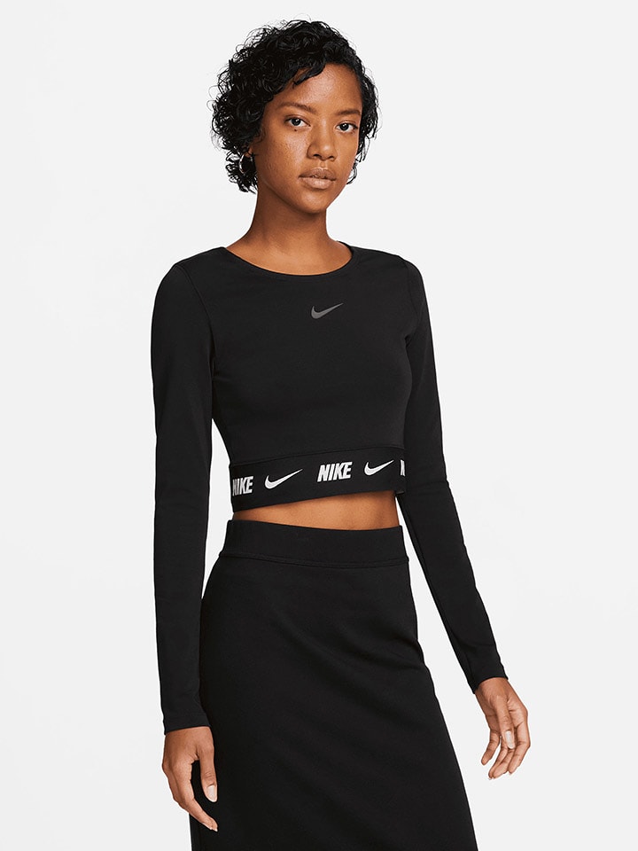 Nike Sportswear Top sportowy w kolorze czarnym rozmiar: L