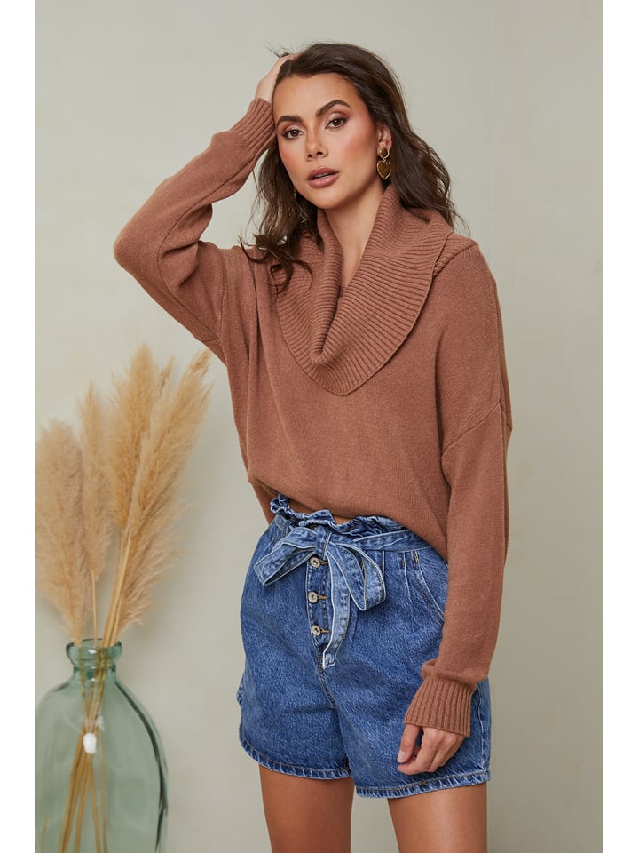 Joséfine Sweter "Kaba" w kolorze jasnobrązowym rozmiar: M