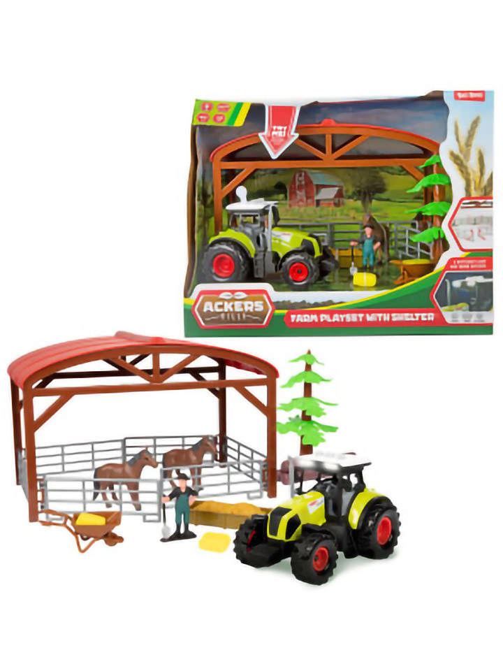 Toi-Toys 14-częściowy zestaw do zabawy w stadninę koni - 3+ rozmiar: onesize