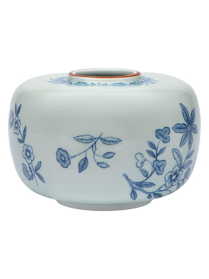 Moomin Wazon "Ostindia" w kolorze biało-niebieskim - wys. 9 x Ø 13 cm rozmiar: onesize