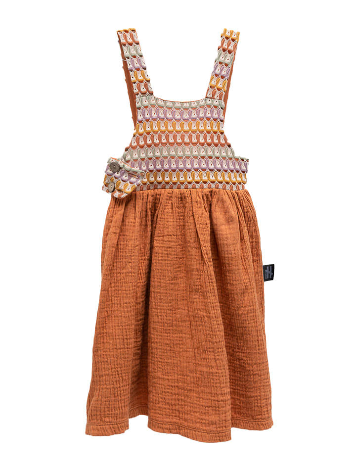 Moi Noi Sukienka w kolorze jasnobrązowym ze wzorem rozmiar: 128