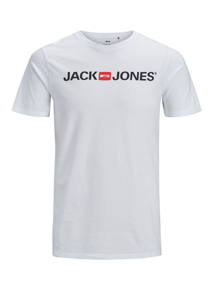 Jack & Jones Koszulka "JJECORP" w kolorze białym rozmiar: S