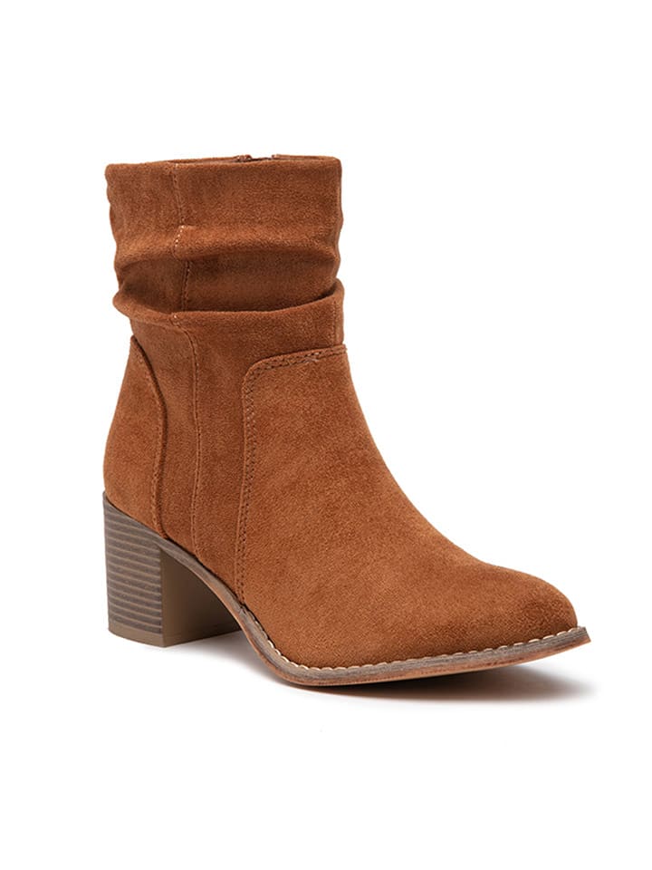 Foreverfolie Botki w kolorze jasnobrązowym rozmiar: 36