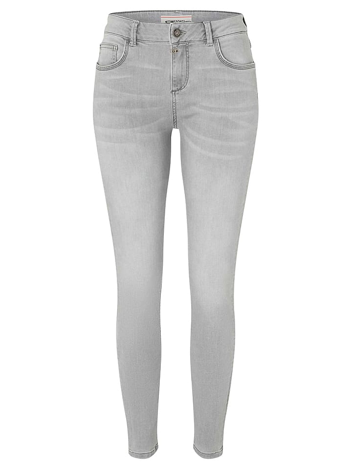 Timezone Dżinsy "Aleena" - Slim fit - w kolorze jasnoszarym rozmiar: W26/L30