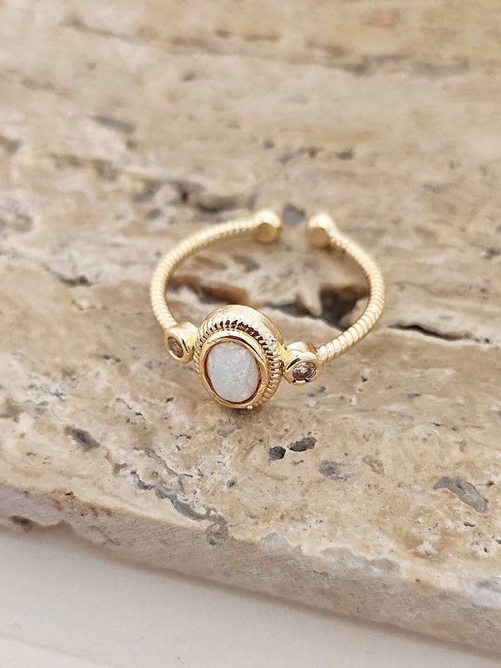 Nakkash Pozłacany pierścionek z opalem rozmiar: onesize