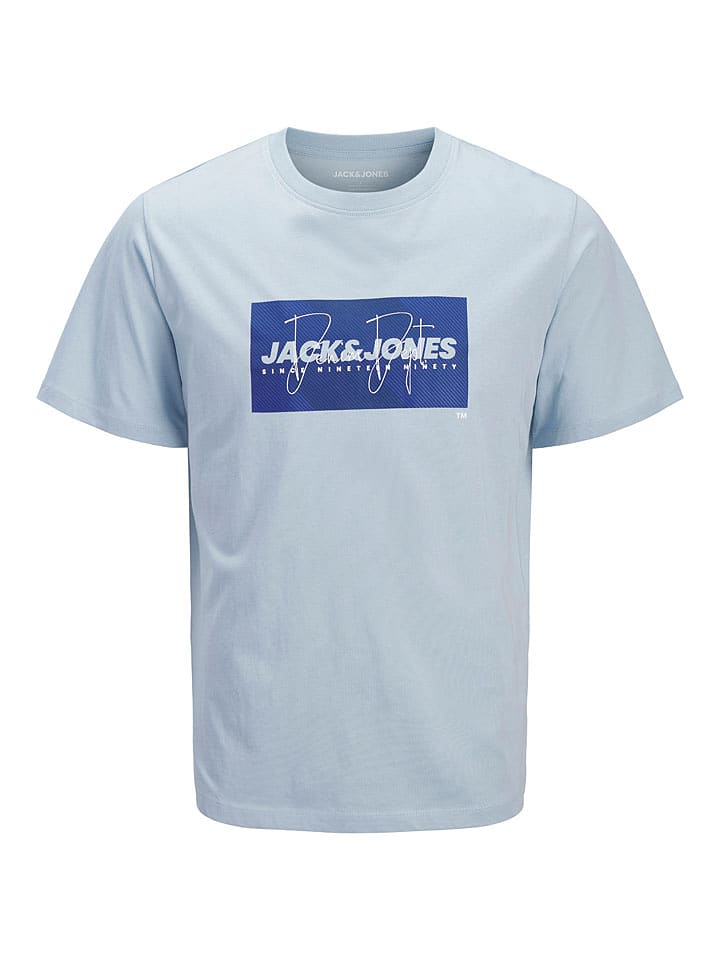JACK & JONES Junior Koszulka "Cole" w kolorze błękitnym rozmiar: 176