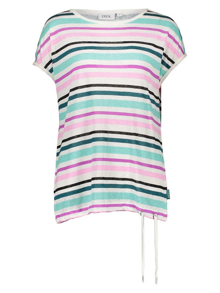 Cecil Koszulka w kolorze białym ze wzorem rozmiar: XXL