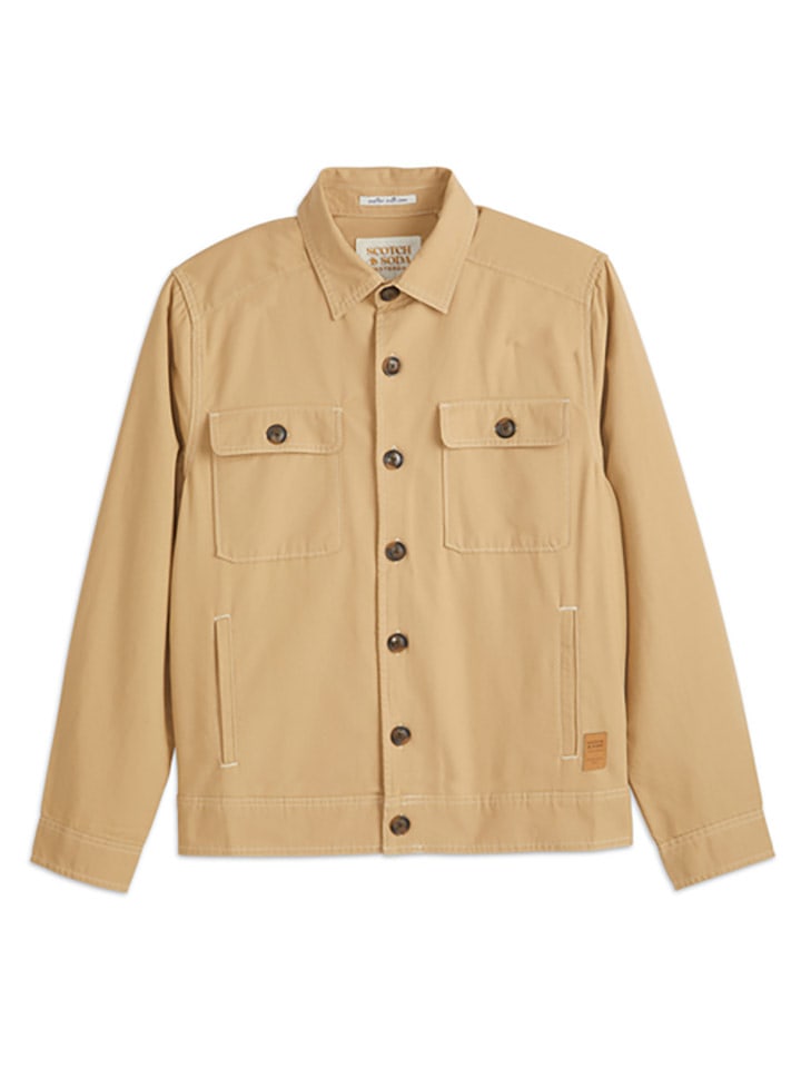 Scotch & Soda Kurtka koszulowa w kolorze beżowym rozmiar: XL
