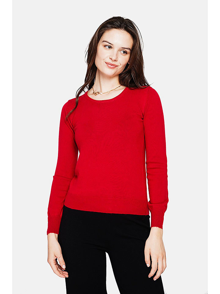 ASSUILI Sweter w kolorze bordowym rozmiar: 34