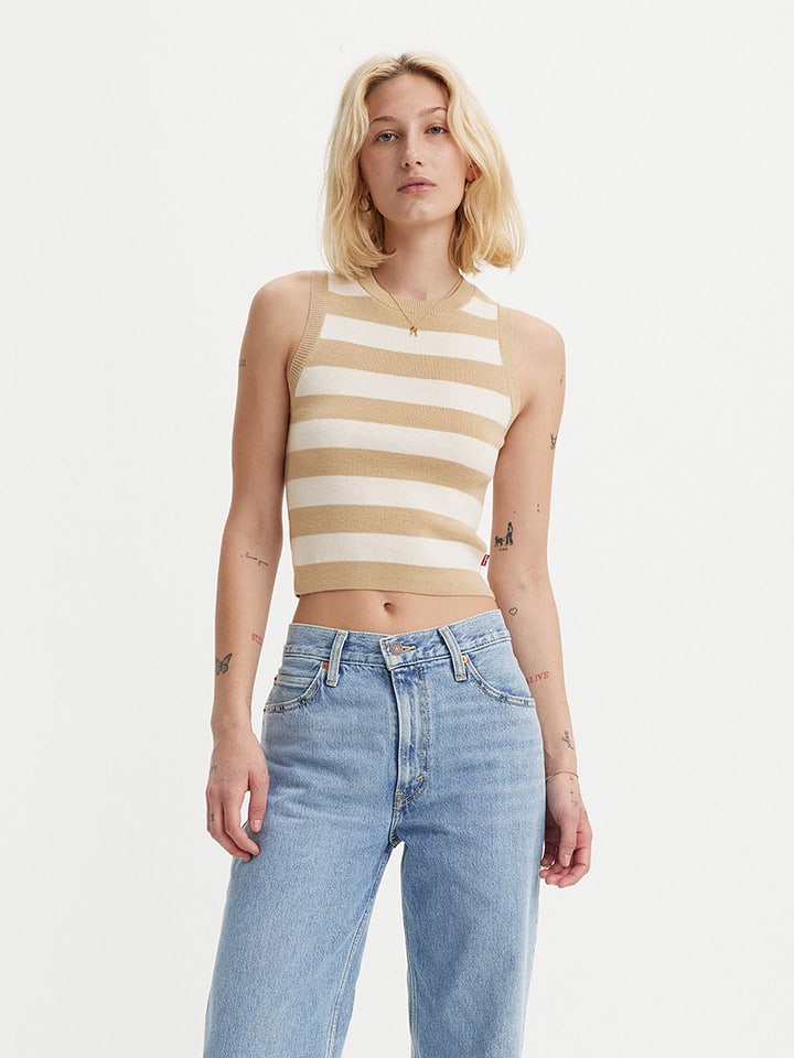 Levi´s Top "Tulip" w kolorze beżowo-kremowym rozmiar: XS
