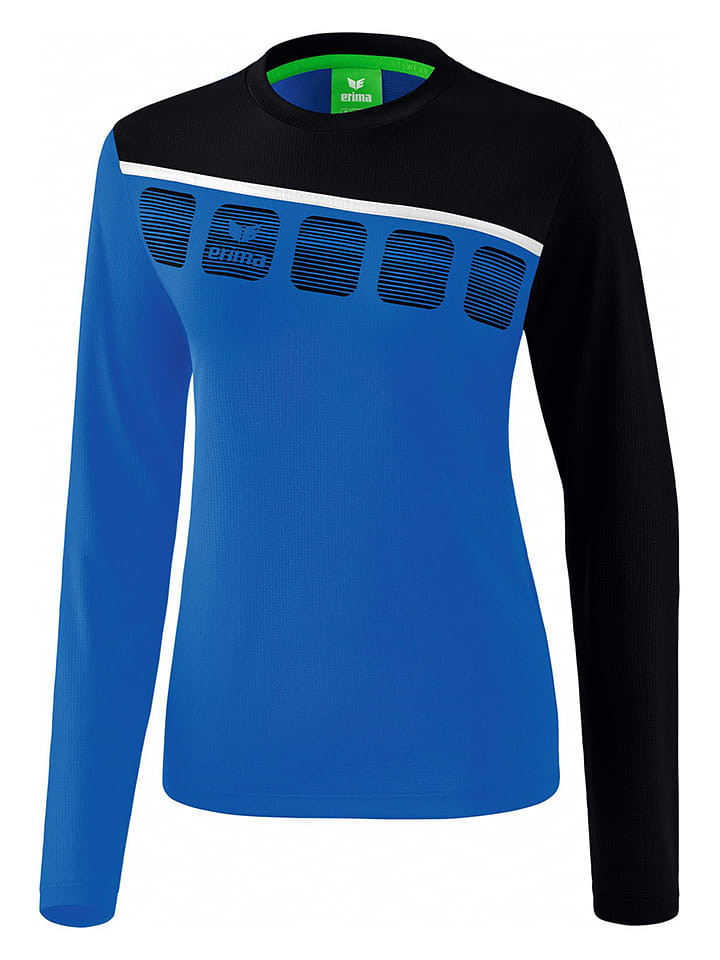 erima Koszulka sportowa "5-C" w kolorze niebiesko-czarnym rozmiar: 36