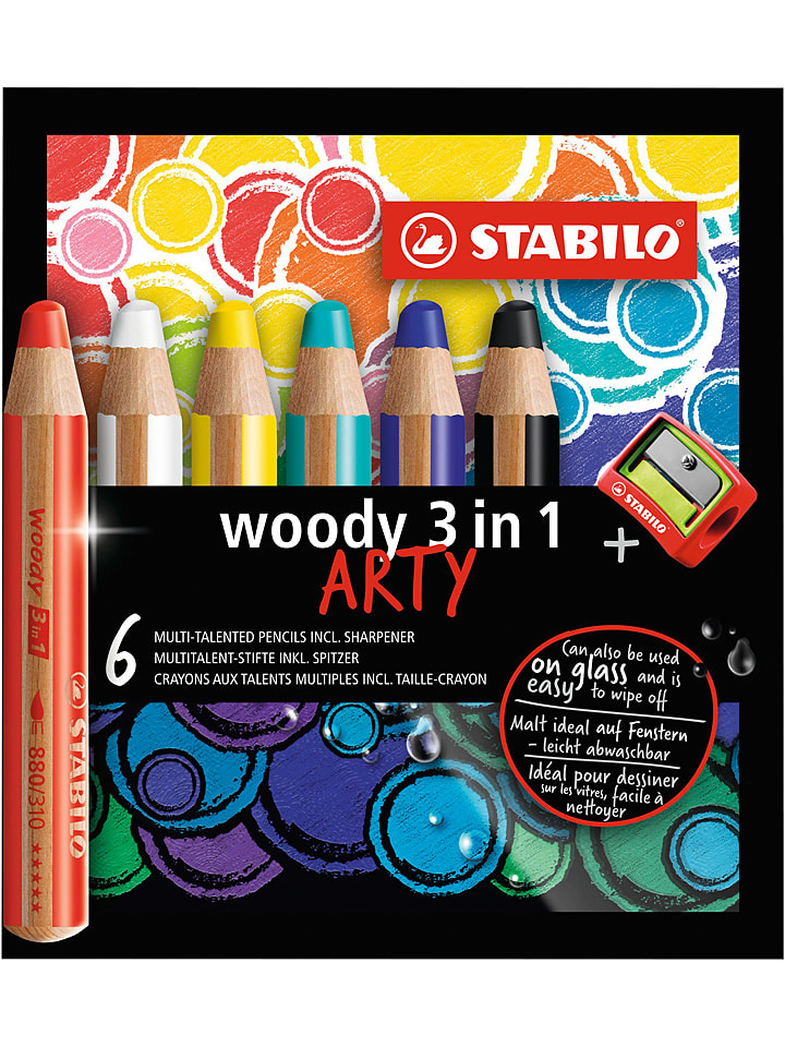 STABILO Kredki XXL (6 szt.) "Woody 3in1" rozmiar: onesize