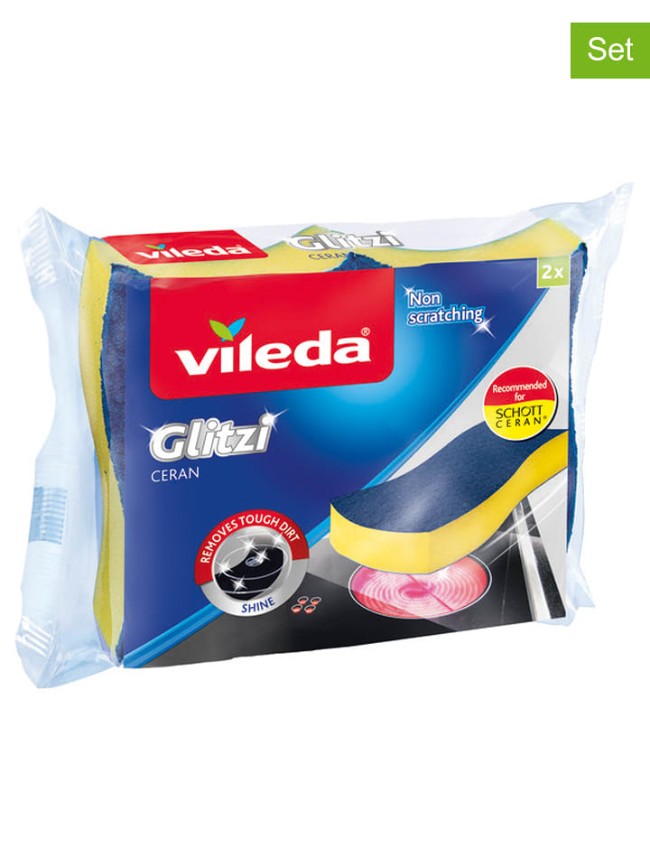 Vileda Gąbki (4 szt.) w kolorze żółtym do mycia naczyń rozmiar: onesize