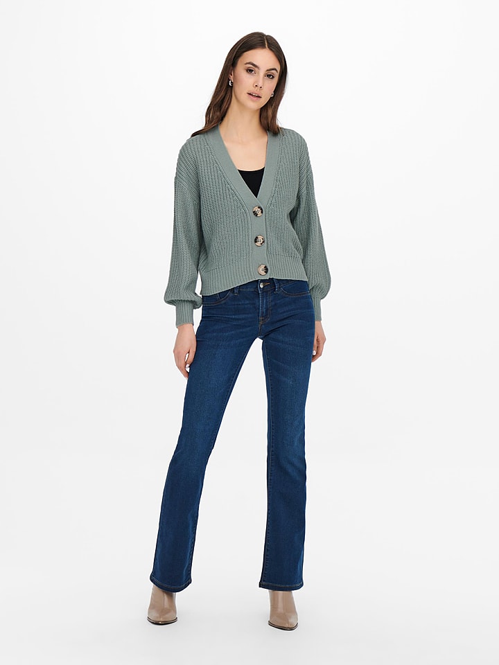 JDY Kardigan "Justy" w kolorze zielonym rozmiar: L