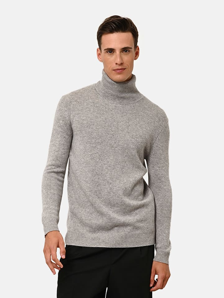 Just Cashmere Kaszmirowy golf "Sacha" w kolorze szarym rozmiar: XL