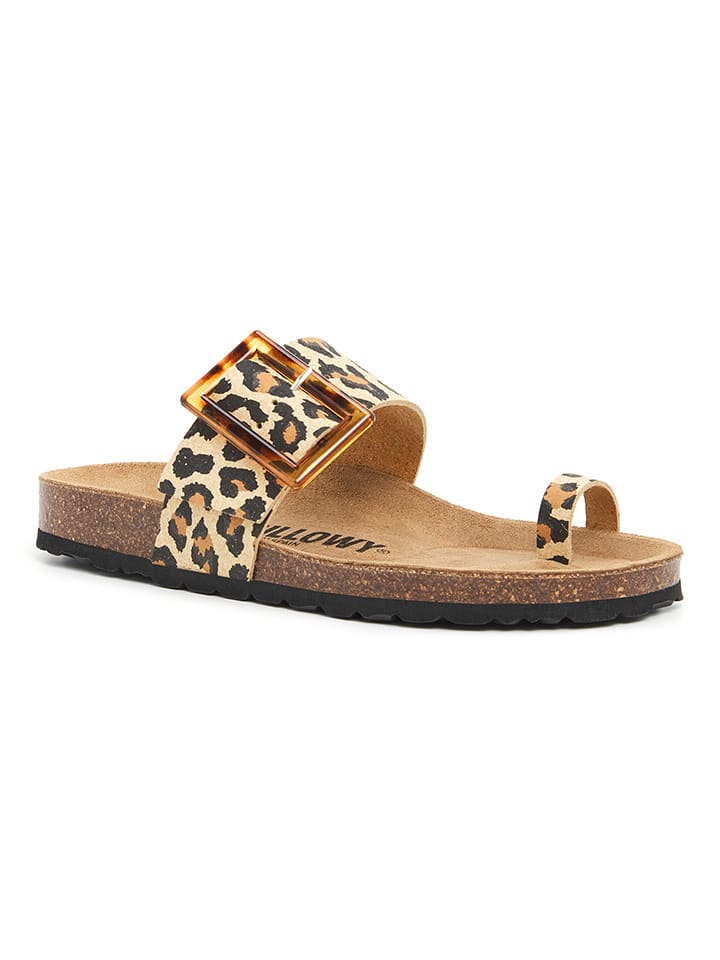 billowy Skórzane japonki w kolorze beżowo-jasnobrązowym rozmiar: 40