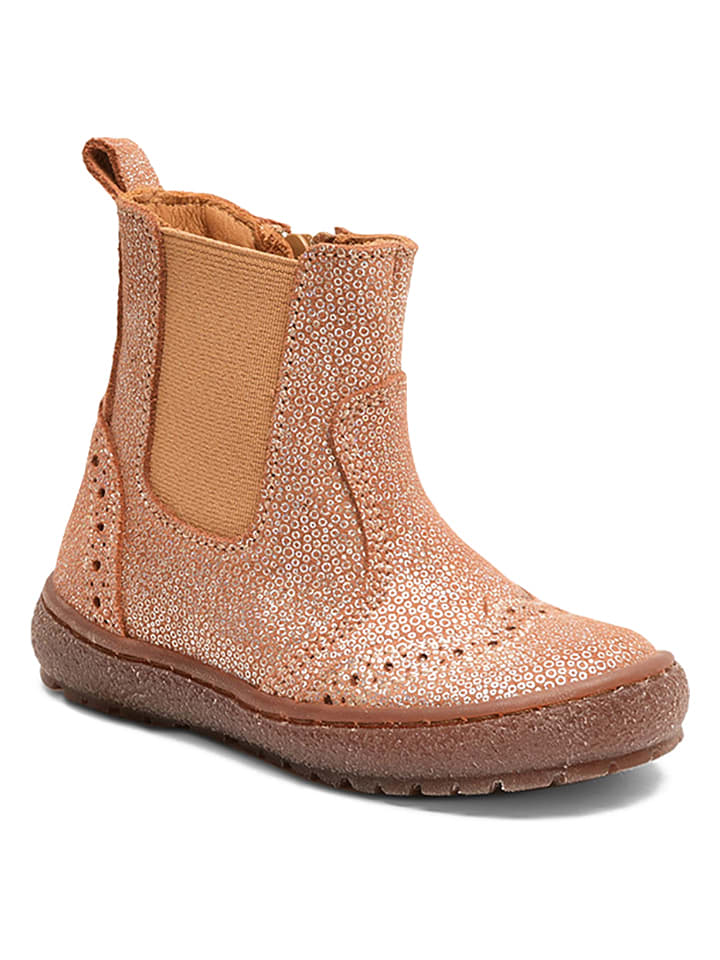 bisgaard Skórzane botki w kolorze jasnoróżowym rozmiar: 32