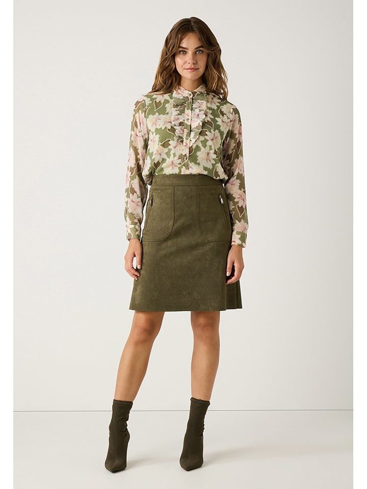 More & More Bluzka w kolorze oliwkowo-kremowym rozmiar: 40