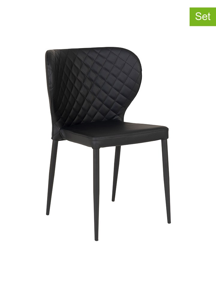 House Nordic Krzesła (2 szt.) w kolorze czarnym - 52 x 83 x 54 cm rozmiar: onesize