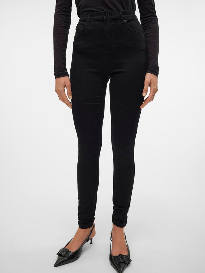 Vero Moda Dżinsy - Skinny fit - w kolorze czarnym rozmiar: XS/L32