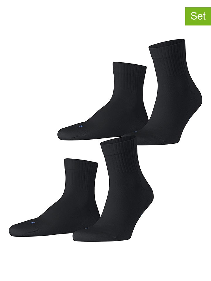 Falke Skarpety (2 pary) "Run Rib" w kolorze czarnym rozmiar: 37-38