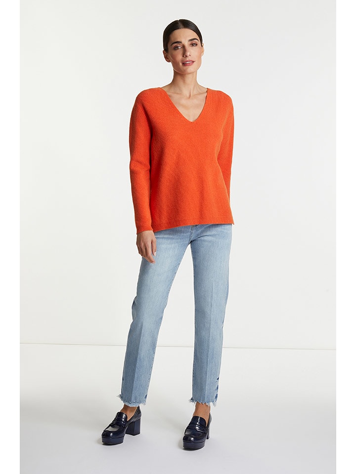 Rich & Royal Sweter w kolorze pomarańczowym rozmiar: S