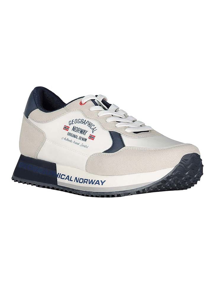 Geographical Norway Sneakersy "Ostyle" w kolorze beżowo-białym rozmiar: 42