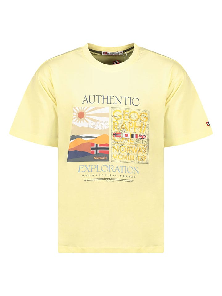 Geographical Norway Koszulka "Authentic" w kolorze żółtym rozmiar: M