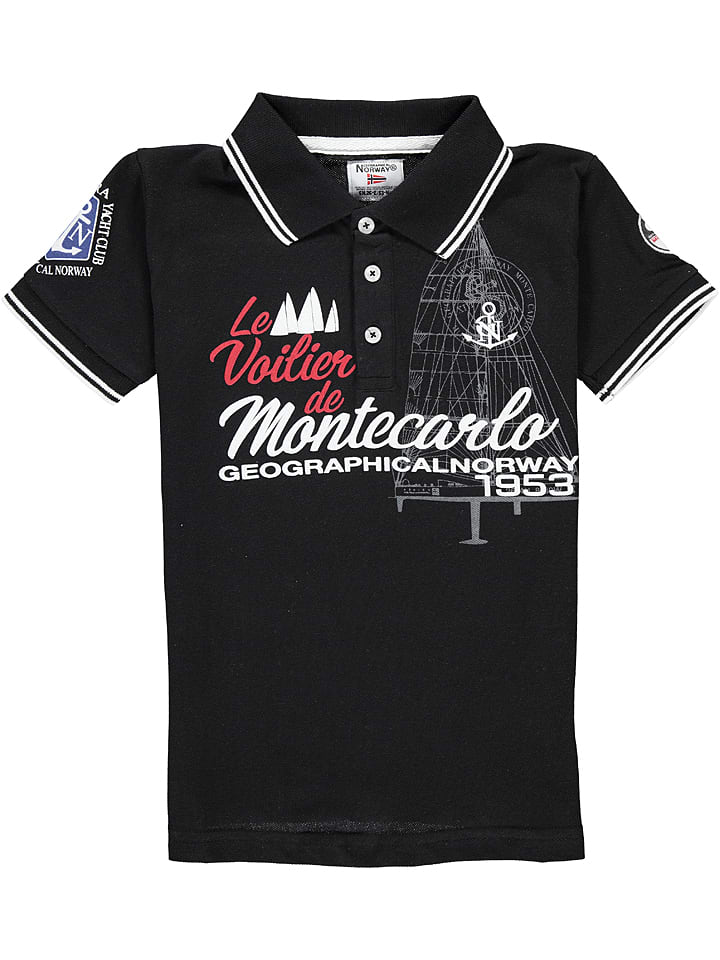 Geographical Norway Koszulka polo "Katche" w kolorze czarnym rozmiar: 128