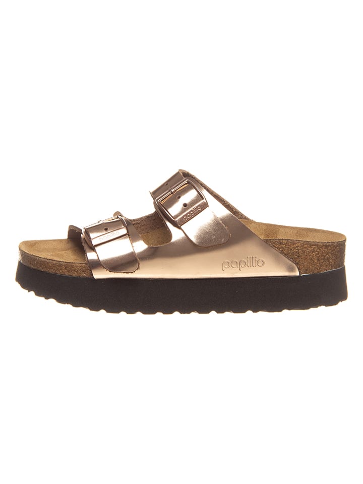 Papillio Skórzane klapki "Arizona" w kolorze miedzianym rozmiar: 39