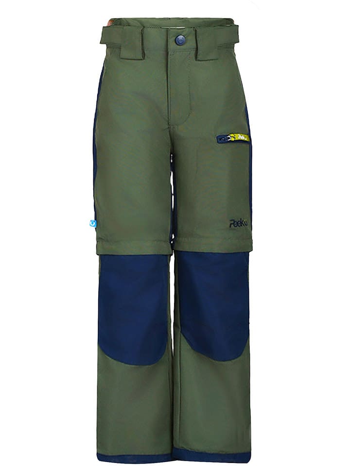 Peek U Spodnie trekkingowe Zipp-Off "Terra" w kolorze oliwkowo-granatowym rozmiar: 122