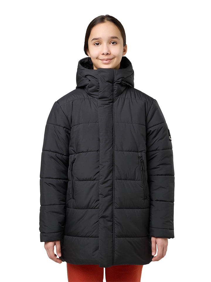 Jack Wolfskin Płaszcz pikowany "Teen" w kolorze czarnym rozmiar: 152