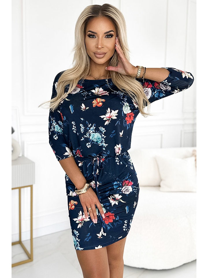 numoco Sukienka w kolorze granatowym rozmiar: L