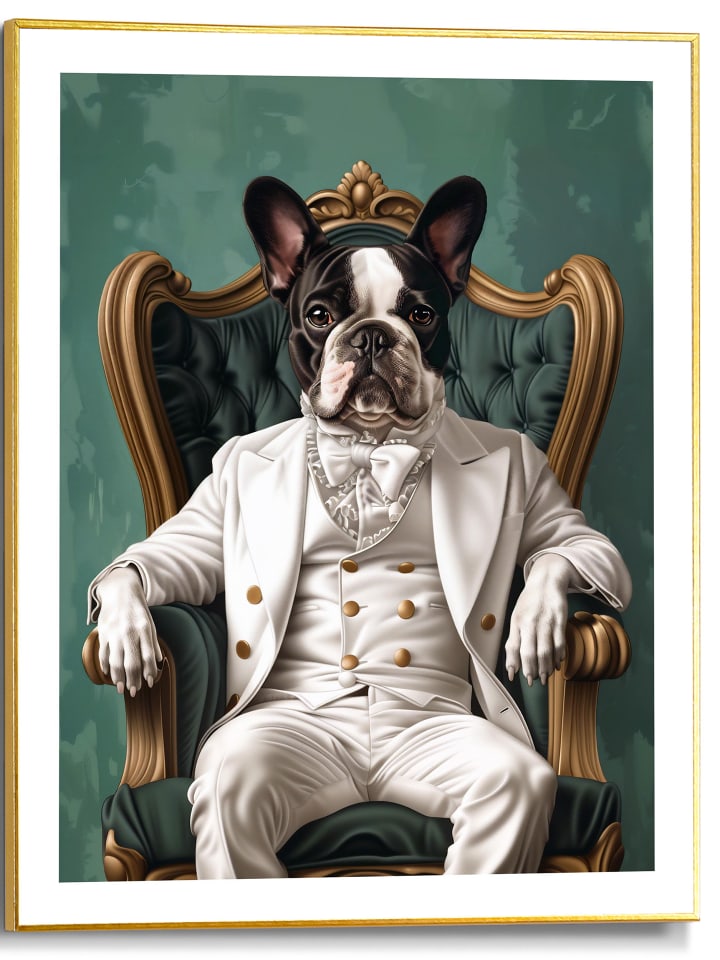 Orangewallz Druk artystyczny "French Seat" w ramce rozmiar: 40x50 cm