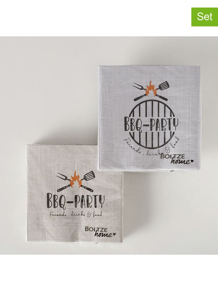 Boltze Serwetki (40 szt.) "BBQ" w kolorze szaro-beżowym rozmiar: onesize