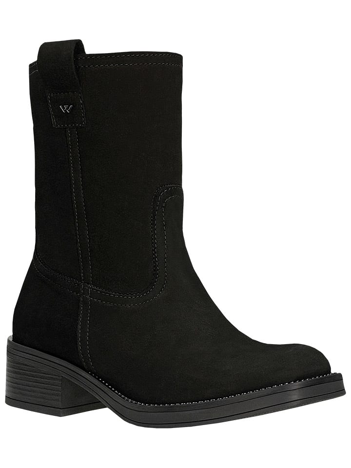 Wojas Skórzane botki w kolorze czarnym rozmiar: 40