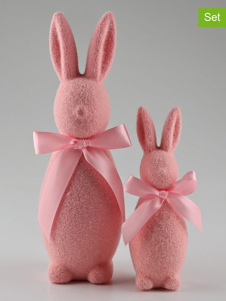 AM Design Figurki dekoracyjne (2 szt.) w kolorze jasnoróżowym rozmiar: onesize