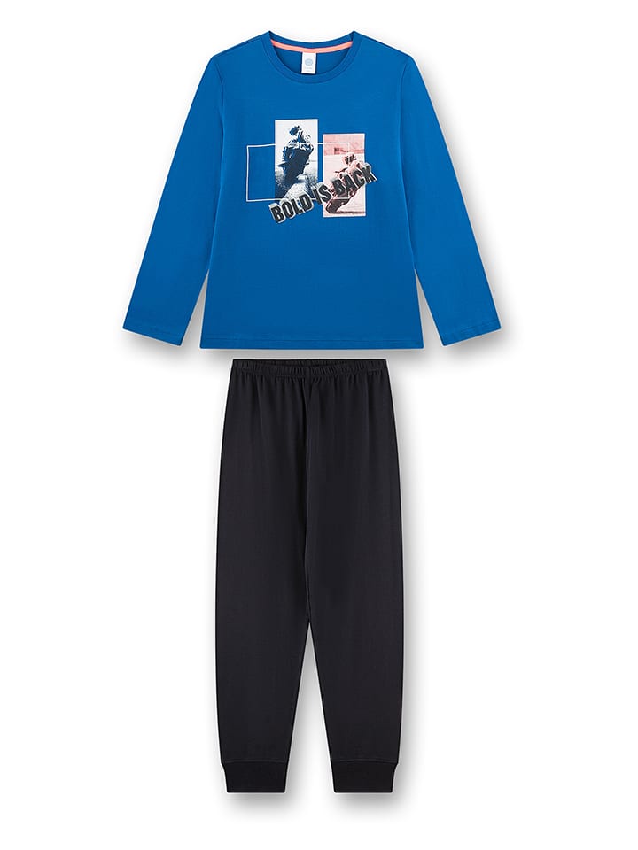 Sanetta Piżama w kolorze niebiesko-czarnym rozmiar: 152