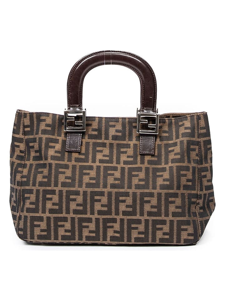 Fendi Torebka w kolorze brązowo-jasnobrązowym - 30 x 21 x 11 cm rozmiar: onesize