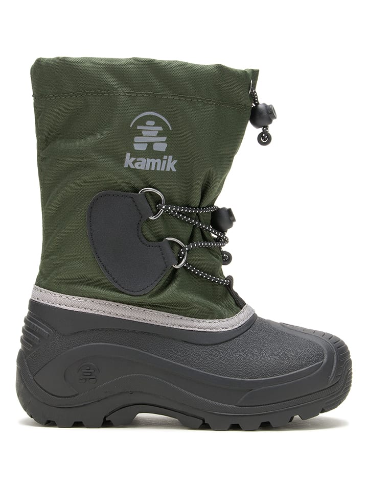 Kamik Kozaki zimowe "Southpole4" w kolorze ciemnozielono-szarym rozmiar: 36