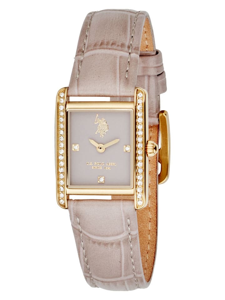 U.S. Polo Assn. Zegarek kwarcowy w kolorze złoto-szarobrązowym rozmiar: onesize