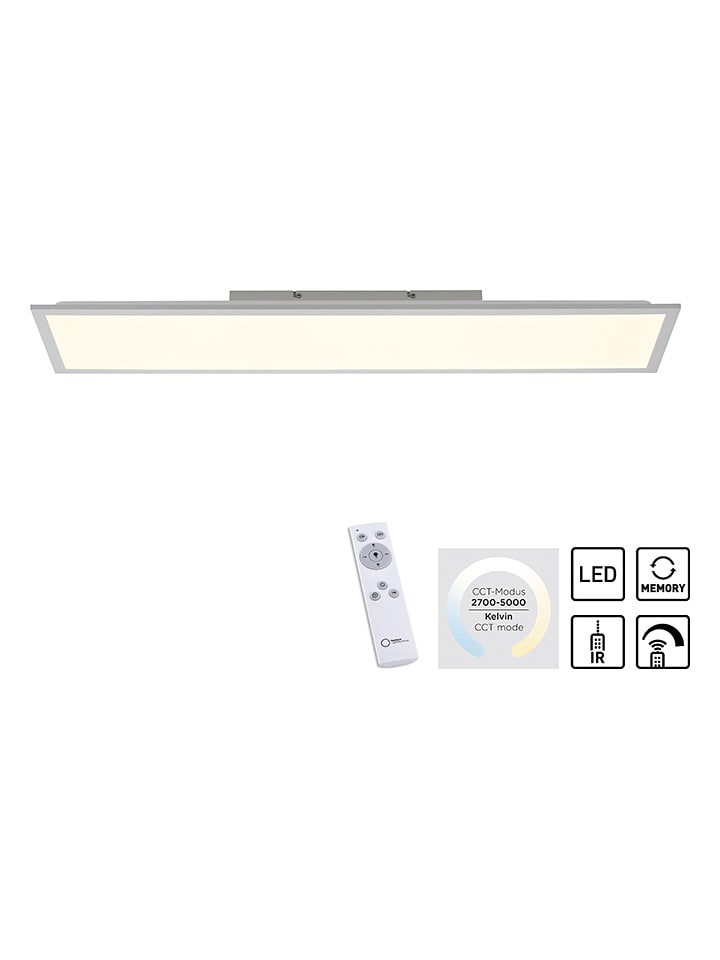 Just Light Lampa sufitowa LED "Flat" w kolorze srebrno-białym rozmiar: onesize