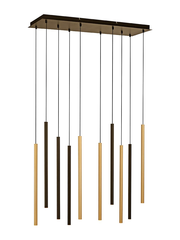 Just Light Lampa wisząca LED "Flute" w kolorze czarnym - 89 x 120 x 30 cm rozmiar: onesize