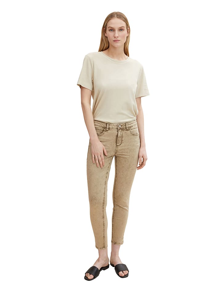 Tom Tailor Dżinsy - Skinny fit - w kolorze beżowym rozmiar: W33/L28