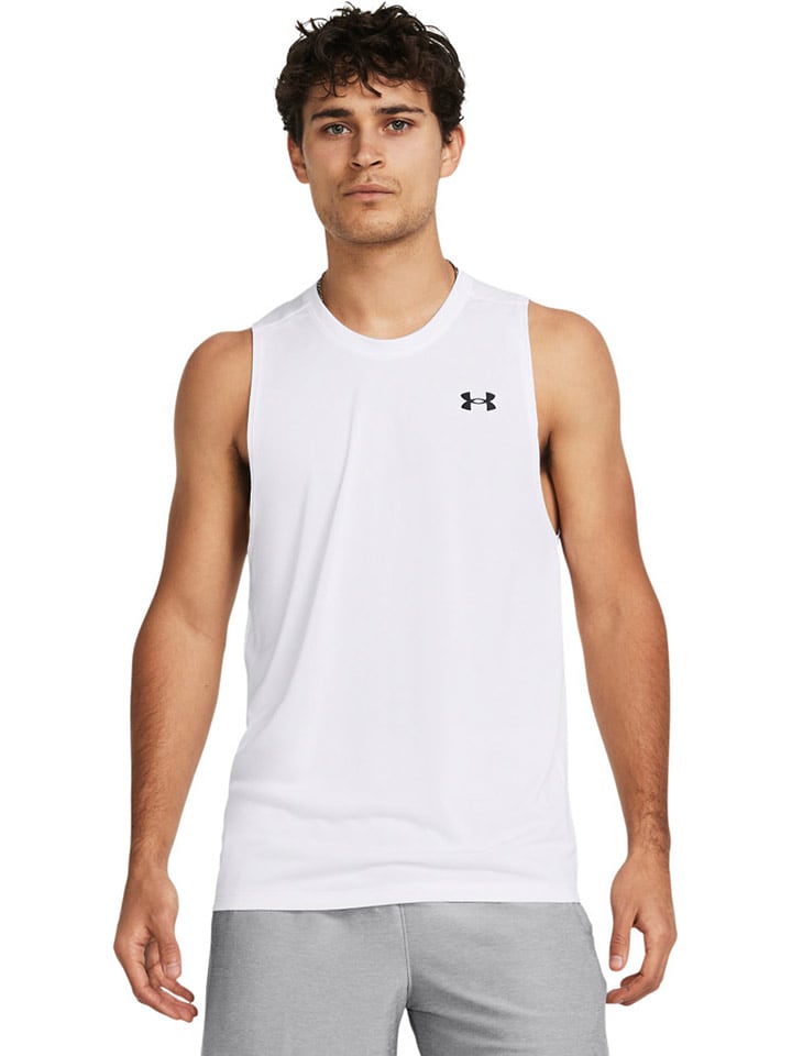 Under Armour Top sportowy w kolorze białym rozmiar: XL