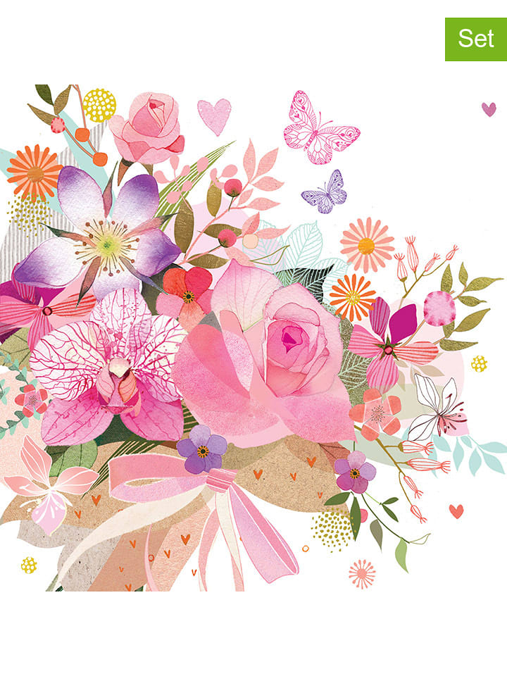 ppd Serwetki (40 szt.) "Rose Bouquet" w kolorze jasnoróżowym rozmiar: onesize