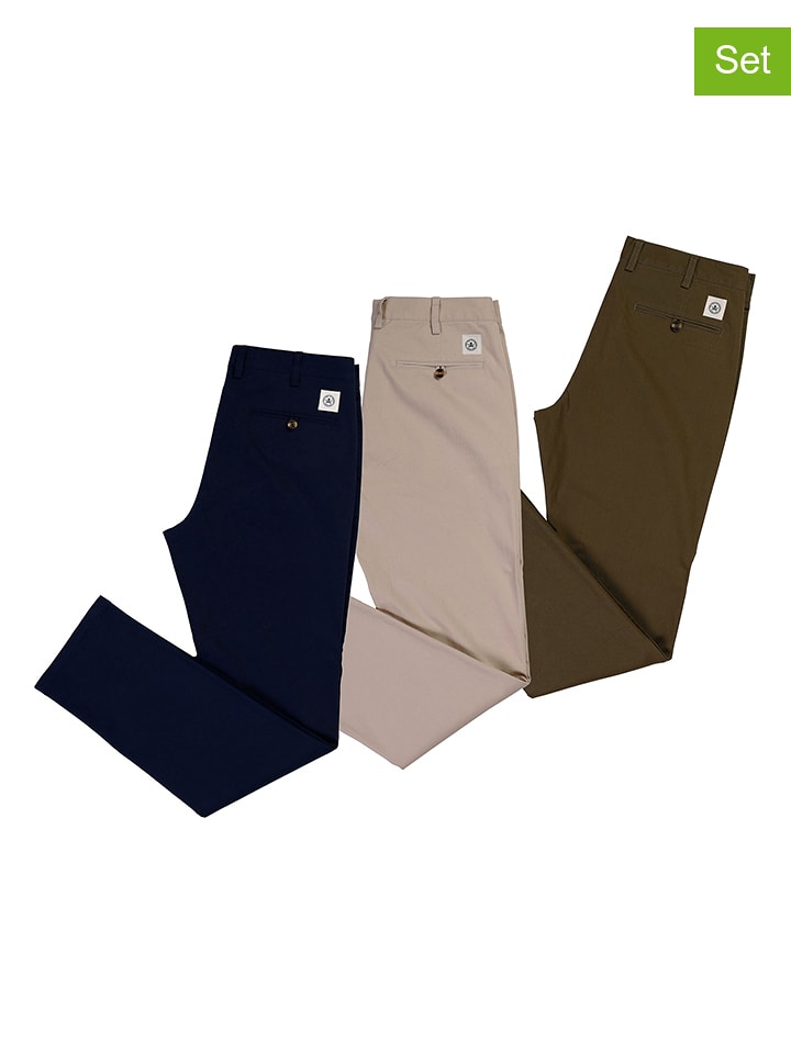 The Time of Bocha Bojówki (3 szt.) w kolorze oliwkowym, beżowym i granatowym rozmiar: 46