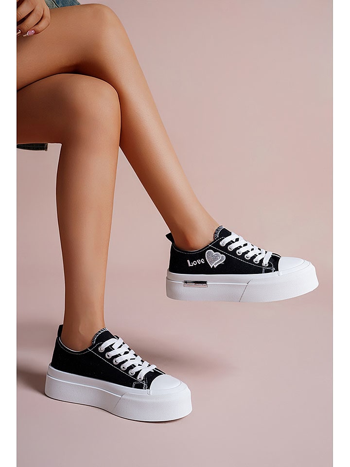 Foreverfolie Sneakersy w kolorze czarnym rozmiar: 38