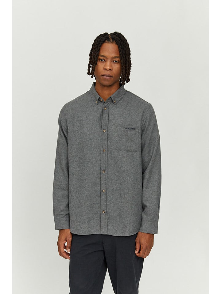 MAZINE Koszula "Yarm" w kolorze szarym rozmiar: S