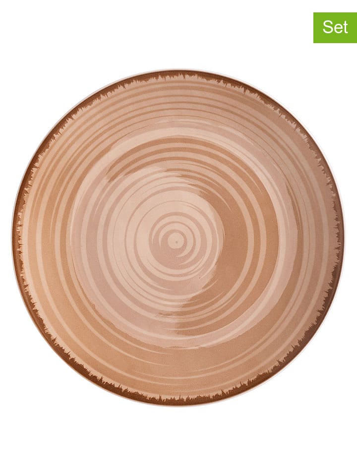 Villa d´Este Talerze obiadowe (6 szt.) "Baita" w kolorze jasnobrązowym - Ø 27 cm rozmiar: onesize